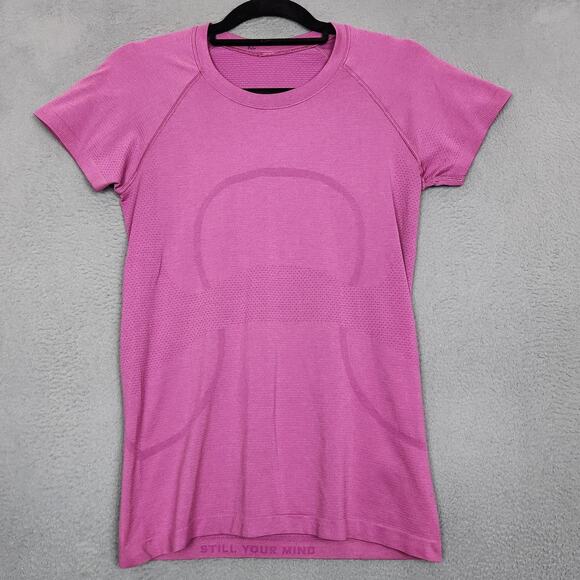 Lululemon Shirt Womens 8 Purple Swiftly Tech Short Sleeve Seamless Running Yoga - Picture 1 of 8